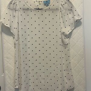 White Polka Dot Blouse